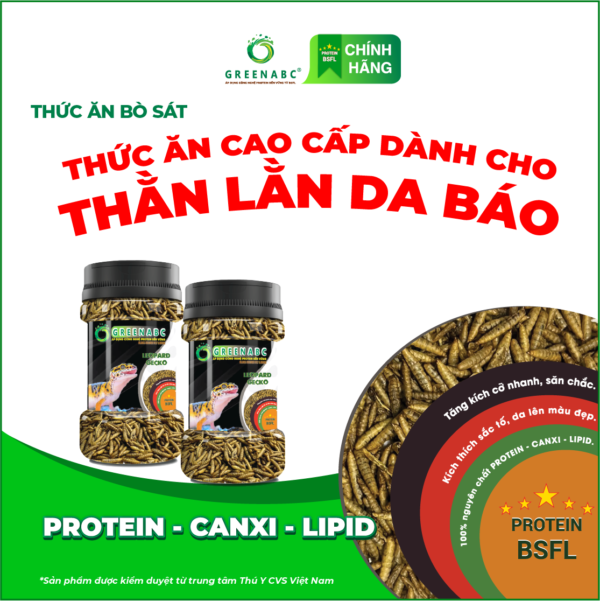 <b>Thức ăn Thằn Lằn Da Báo -  Bổ sung Protein, Canxi, Lipid  </b><br>Hộp 10g