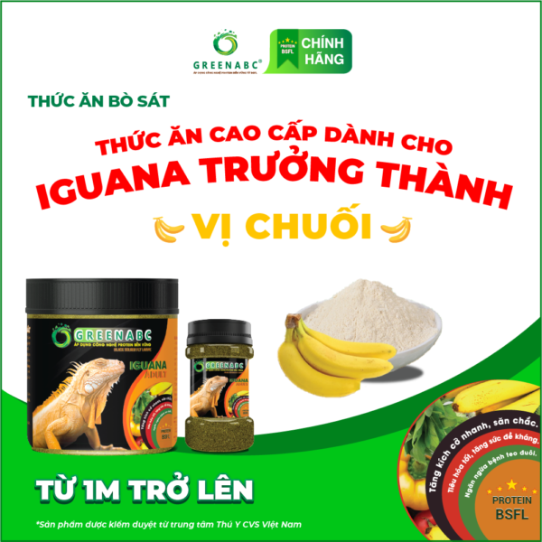<b>Thức ăn Rồng Nam Mỹ Trưởng Thành từ 1m trở lên</b><br>Vị Chuôi - Hộp 230g